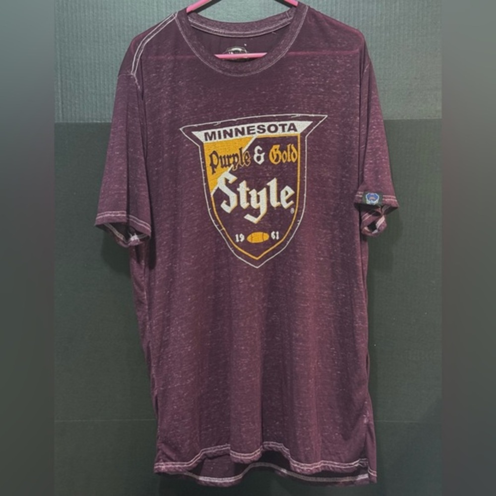 🧿Angry Minnow Burgundy Burnout MN Vikings T-Shirt